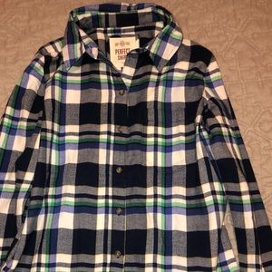 Mossimo blue, green, white long sleeve